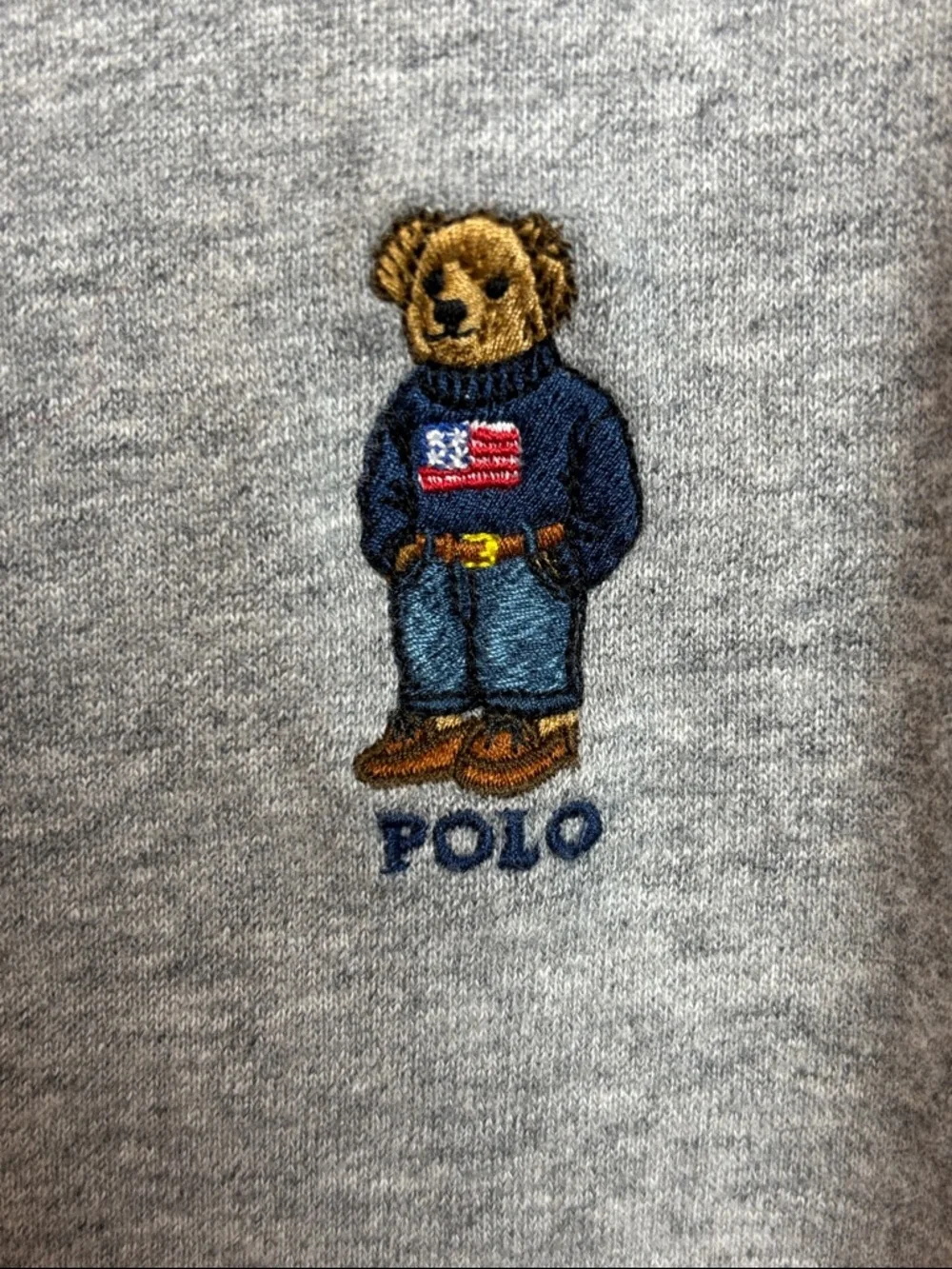 Polo Ralph Lauren Men’s XXL Polo Bear Fleece Hoodie Heathered Gray Pullover‎